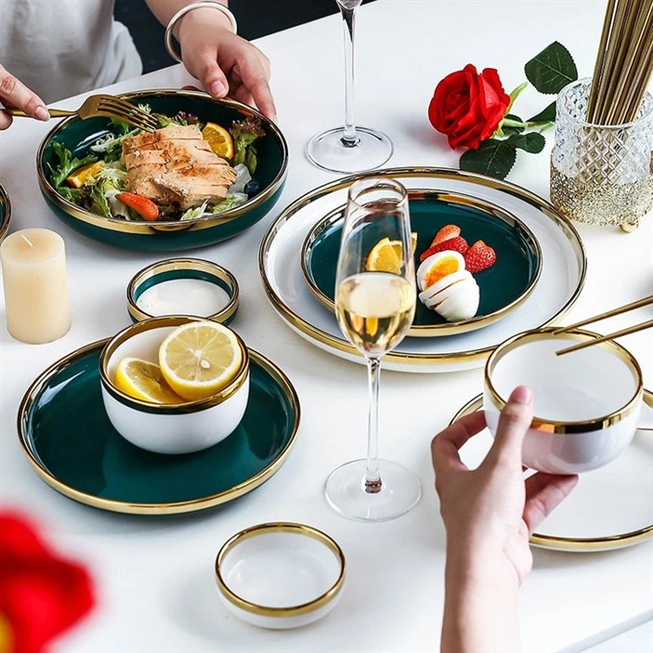 Emerald Green Dinner Set